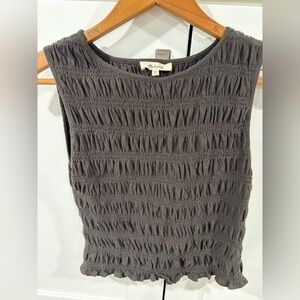 Madewell Women's Smocked Sleeveless Top - Brown